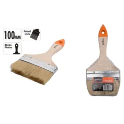 PENNELLO PIATTO DA 4" 100 MM PENNELLESSA PER PITTURA VERNICIARE DIPINGERE 90266