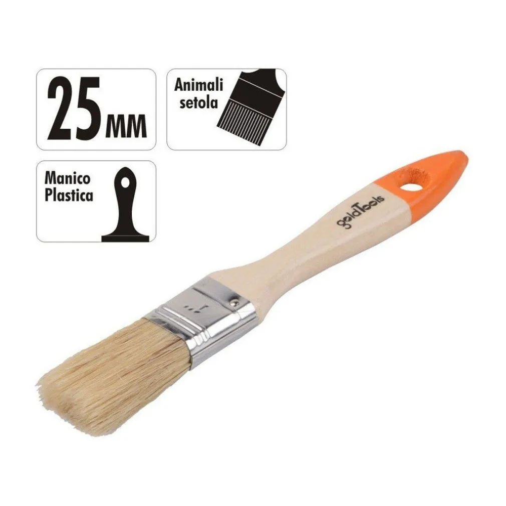 PENNELLO PIATTO DA 1" 25 MM PENNELLESSA PER PITTURA VERNICIARE DIPINGERE 90261