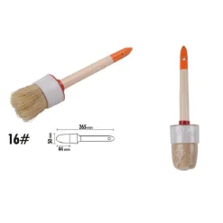 PENNELLO PITTURA MANIGLIA IN LEGNO SETOLE NATURALI A TESTA TONDA 44 MM 16" 90296