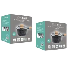 PENTOLINO PADELLA LATTE PENTOLA BOLLILATTE CON MANICO COPERCHIO 16CM 1,2LT T-9475