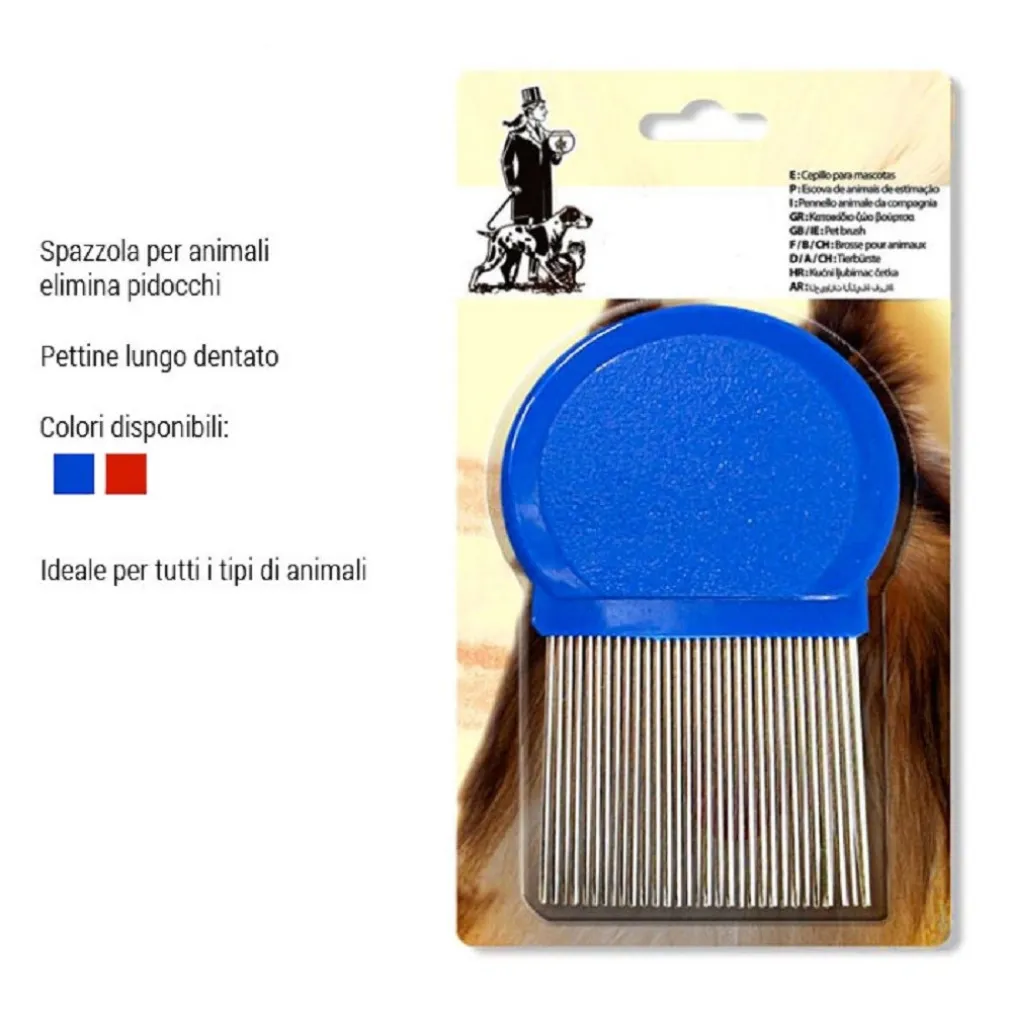 PETTINE PER CANI GATTI ANTIPULCI SPAZZOLA ELIMINA PIDOCCHI ANIMALI VARI COLORI