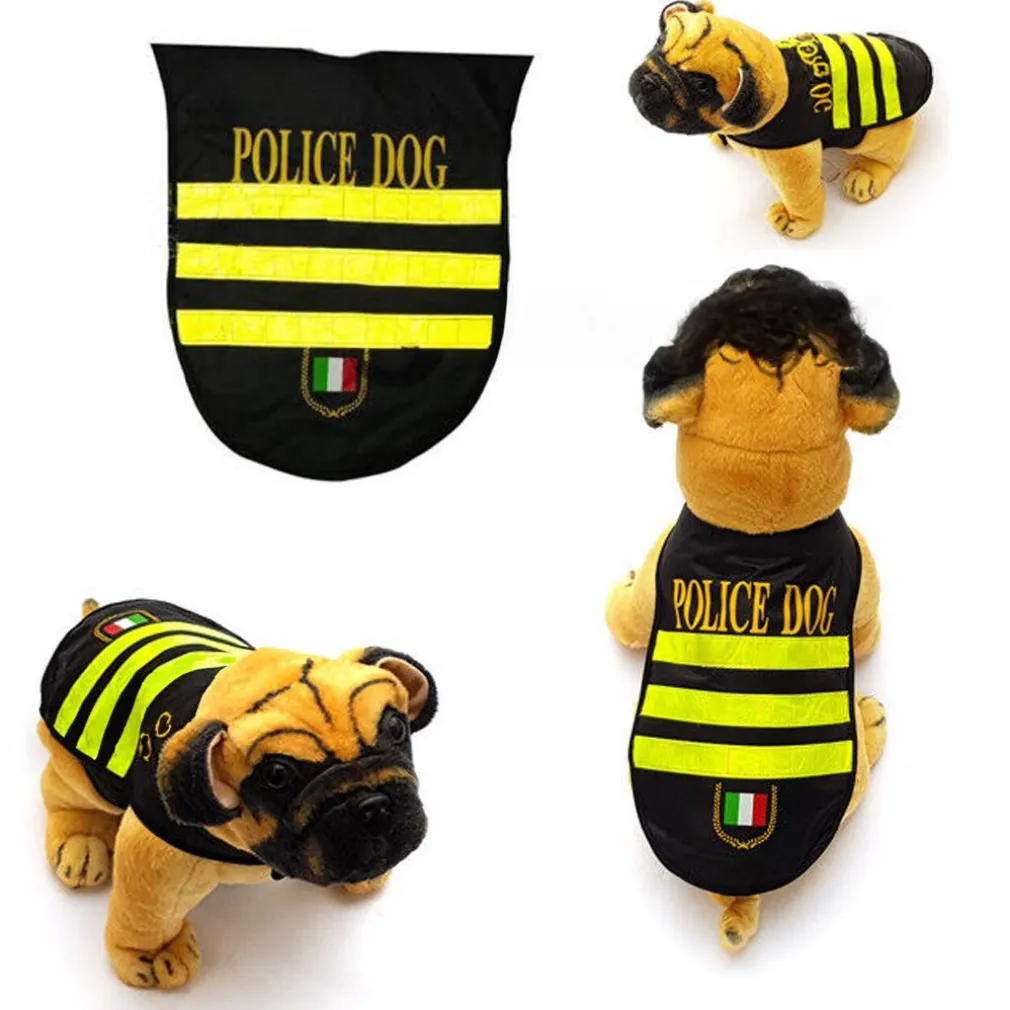 PETTORINA IMPERMEABILE VESTITO CATARIFRANGENTE CANE POLIZIA POLICE DOG MANTELLA