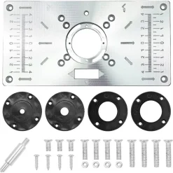 PIANO DI FRESATURA ROUTER PIASTRA PER FRESATRICE VERTICALE CON 4 ANELLI VITI