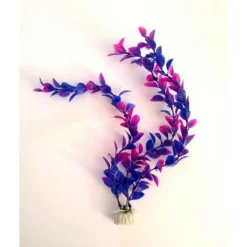 PIANTA 32 CM PIANTINA ARTIFICIALE PER ACQUARIO PIANTE FINTE PLASTICA COLOR VIOLA