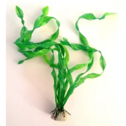 PIANTA 30 CM PIANTINA ARTIFICIALE PER ACQUARIO PIANTE FINTE PLASTICA COL. VERDE