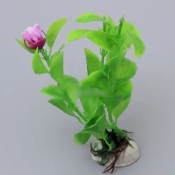 PIANTA 10 CM PIANTINA ARTIFICIALE PER ACQUARIO PIANTE FINTE PLASTICA COLOR VERDE