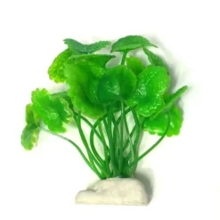 PIANTA 7 CM PIANTINA ARTIFICIALE PER ACQUARIO PIANTE FINTE PLASTICA COLOR VERDE