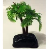 PIANTA 6,2 CM PIANTINA DECORAZIONE ARTIFICIALE PER ACQUARIO PICCOLA PALMA VERDE