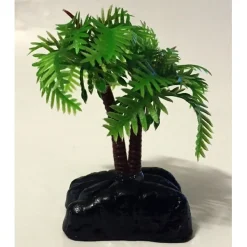 PIANTA 6,2 CM PIANTINA DECORAZIONE ARTIFICIALE PER ACQUARIO PICCOLA PALMA VERDE