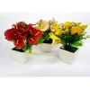 PIANTA CALLA FINTA COLORATA 21X7.5CM VASO CERAMICA DECORAZIONE FIORI SCRIVANIA CASA