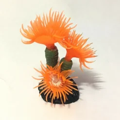 PIANTA CORALLO ARTIFICIALE FINTO PER DECORAZIONE ACQUARIO ARANCIONE VASCA PESCI