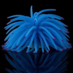 PIANTA FINTA CORALLO SILICONE COLOR BLU ARTIFICIALE PER DECORAZIONI ACQUARIO