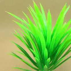 PIANTA PIANTINA ARTIFICIALE PER ACQUARIO PIANTE FINTE PLASTICA VERDE A PUNTA