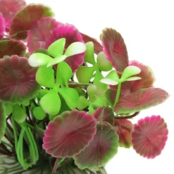 PIANTA PIANTINA ARTIFICIALE PER ACQUARIO PIANTE FINTE PLASTICA FOGLIE LOTO BELLO