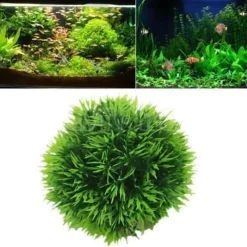 PIANTA PIANTINA ARTIFICIALE PER ACQUARIO PIANTE FINTE PLASTICA CESPUGLIO VERDE
