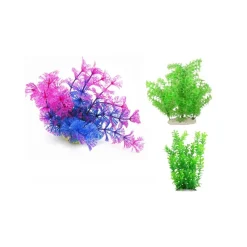 PIANTE COLORATI ALTE 40 CM ARTIFICIALI ORNAMENTO ACQUARIO DECORAZIONI ARREDO