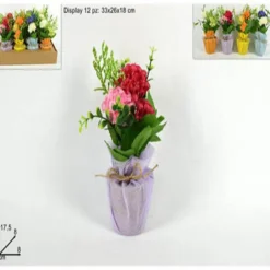 PIANTINA PIANTA DECORATIVA DECORAZIONE CASA ARREDO ARTIFICIALE 17.5X8X8CM