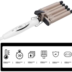 PIASTRA ARRICCIACAPELLI ONDULATI MOSSI 5 TUBI PROFESSIONALE DIAMETRO 30MM Q-M28