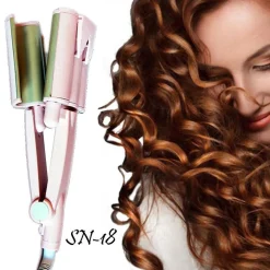 PIASTRA ARRICCIACAPELLI SONAR SN-18 CON ROTAZIONE A 360° CAPELLI ONDULATI