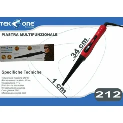 PIASTRA ARRICCIACAPELLI TEKONE 212 FERRO CONO PROFESSIONALE CERAMICA