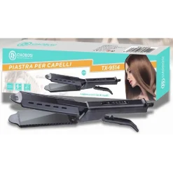 PIASTRA CAPELLI LISCI LARGA TECNOLOGIA A VAPORE RISCALDAMENTO RAPIDO 45W TX-9514
