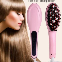 PIASTRA ELETTRICA IONICA LCD SNODA LISCIA CAPELLI SPAZZOLA TEMPERATURA HQT-906