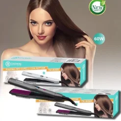 PIASTRA ELETTRICA PER CAPELLI LISCI MOSSI ONDULATI CON PETTINE 60 W PTC TX-8368