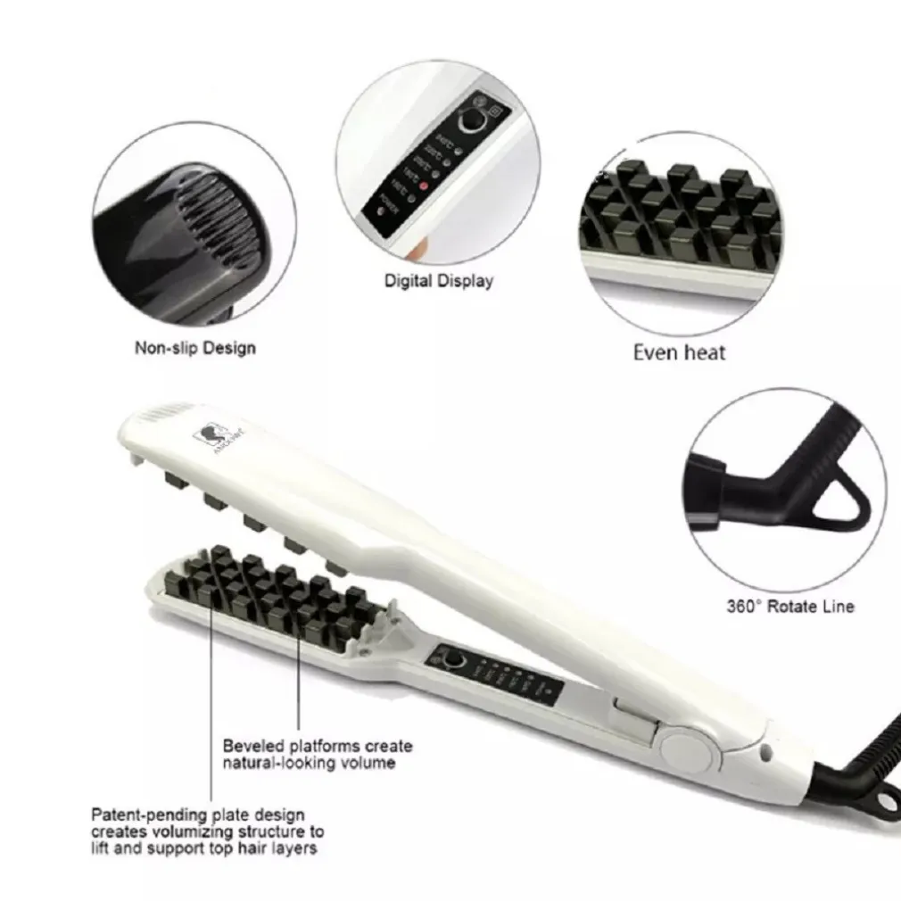 PIASTRA IN CERAMICA TORMALINA PER CAPELLI ONDULATI PROFESSIONALE STYLING Q-M377