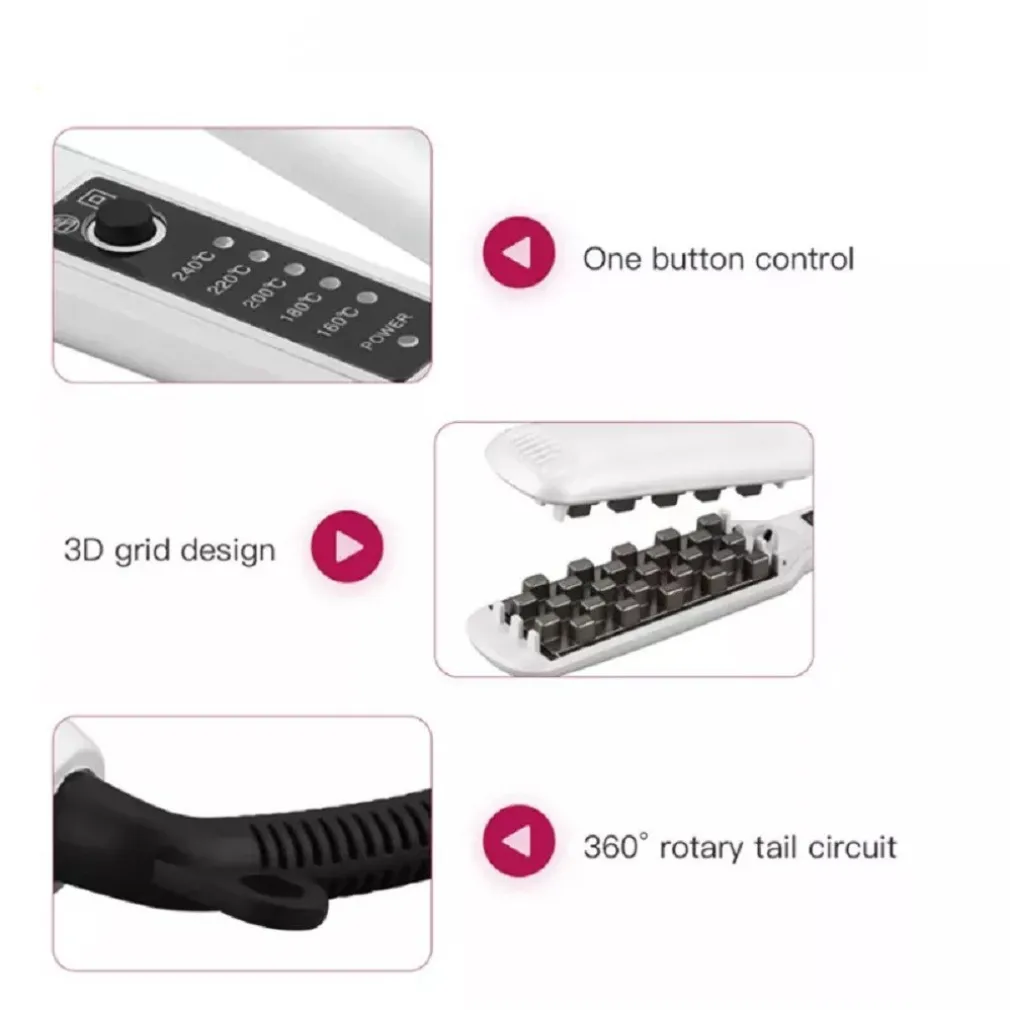 PIASTRA IN CERAMICA TORMALINA PER CAPELLI ONDULATI PROFESSIONALE STYLING Q-M377