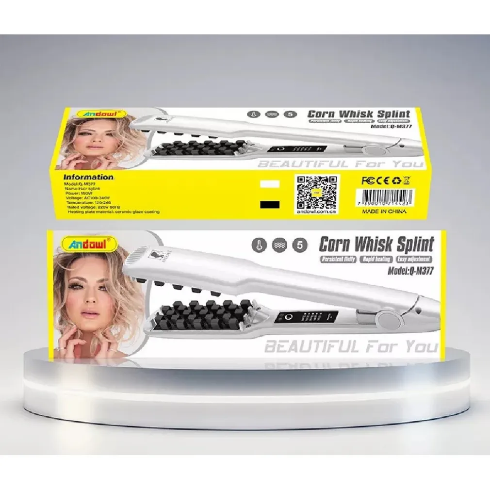 PIASTRA IN CERAMICA TORMALINA PER CAPELLI ONDULATI PROFESSIONALE STYLING Q-M377