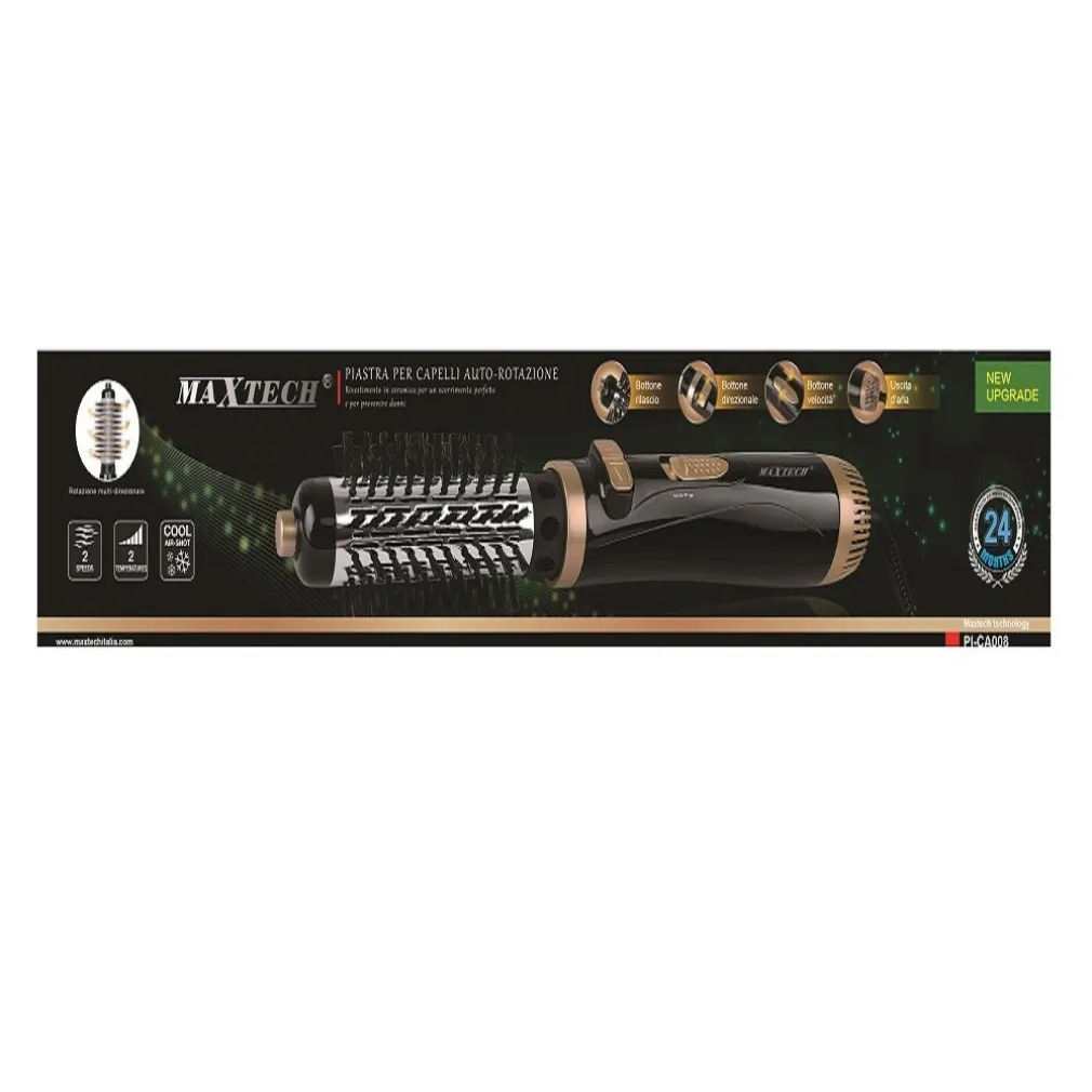 PIASTRA PER CAPELLI IN CERAMICA CON AUTO-ROTAZIONE MULTIDIREZIONALE MAXTECH PI-CA008
