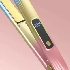 PIASTRA PER CAPELLI IN CERAMICA PROFESSIONALE 2IN1 Q-M125 PORTATILE DISPLAY LCD