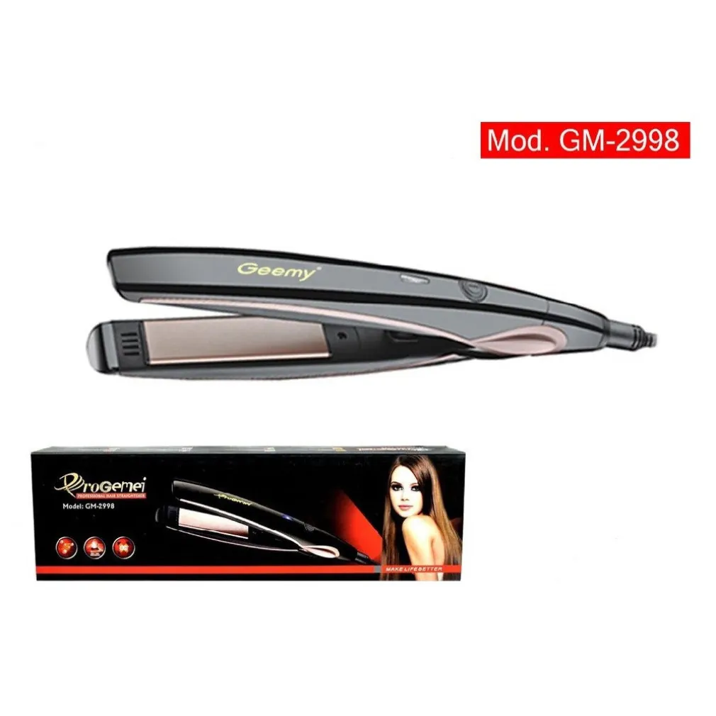 PIASTRA PER CAPELLI LISCI PROFESSIONALE RIVESTIMENTO CERAMICA TORMALINA GM-2998