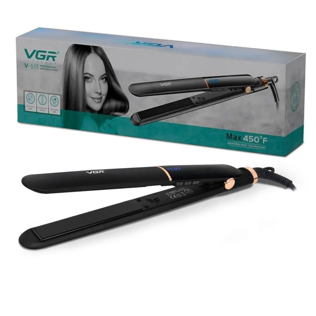 PIASTRA PER CAPELLI LISCIANTE DONNA 50W DISPLAY LED CON 7 TEMPERATURE VGR V-515