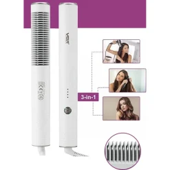 PIASTRA SPAZZOLA CON RIVESTIMENTO CERAMICA PETTINE CAPELLI PROFESSIONALE V-586