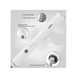 PIASTRA SPAZZOLA CON RIVESTIMENTO CERAMICA PETTINE CAPELLI PROFESSIONALE V-586