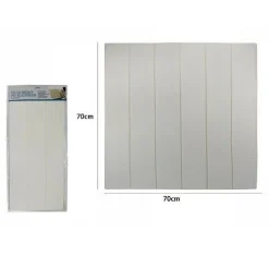 PIASTRELLA MATTONELLA 3D ADESIVO PARETE MURO PANNELLO 70X70CM LEGNO BIANCO 71104