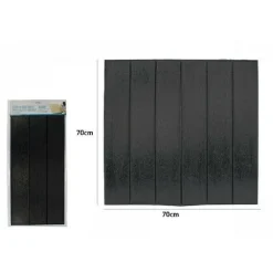 PIASTRELLA MATTONELLA 3D ADESIVO PARETE MURO PANNELLO 70X70CM LEGNO NERO 71103