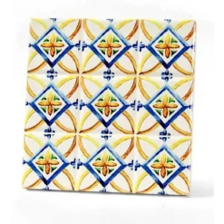 PIASTRELLA ORNAMENTALE CERAMICA 11X11 CM TERRA D'AMURI 4 DECORI ASSORTITI 820854