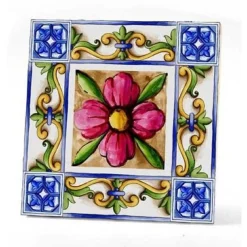 PIASTRELLA ORNAMENTALE CERAMICA 11X11 CM TERRA E SOLE 9 DECORI ASSORTITI 825637