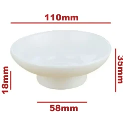 PIATTINO DI RICAMBIO PORTA SAPONE IN CERAMICA BIANCO TONDO BAGNO ACCESSORI 59345