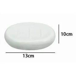 PIATTINO PER SAPONE CERAMICA BIANCO PORTASAPONETTA MODERNO ACCESSORI BAGNO 79246