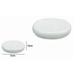 PIATTINO PER SAPONE CERAMICA BIANCO PORTASAPONETTA MODERNO ACCESSORI BAGNO 79246