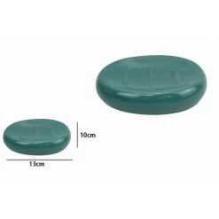 PIATTINO PER SAPONE CERAMICA VERDE PORTA SAPONETTA MODERNO ACCESSORI BAGNO 79266
