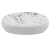 PIATTINO PER SAPONE DECORATO FIORI FOGLIE PORTA SAPONETTA ACCESSORIO BAGNO 87051
