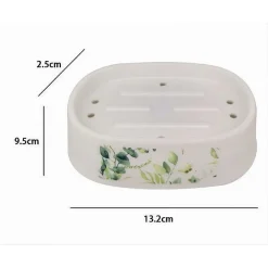 PIATTINO PER SAPONE PORTA SAPONETTA DECORATO FIORI FOGLIE ACCESSORIO BAGNO 87056