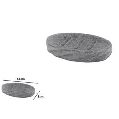 PIATTINO PORTA SAPONE SAPONETTA IN CERAMICA RIGATO EFFETTO MARMO OVALE BAGNO 87796