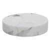PIATTINO PORTA SAPONE SAPONETTA BAGNO ACCESSORIO ARREDO EFFETTO MARMO BIANCO 87831
