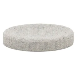 PIATTINO PORTA SAPONE SAPONETTA EFFETTO TELA JUTA INTRECCIATO NATURALE PER BAGNO 87828