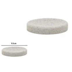 PIATTINO PORTA SAPONE SAPONETTA EFFETTO TELA JUTA INTRECCIATO NATURALE PER BAGNO 87828